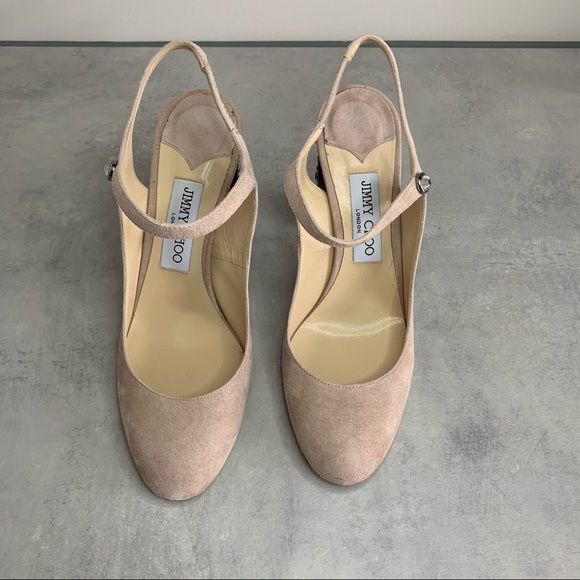 Jimmy Choo Meagan100 Pink Suede Ballet Shoe - Picture 4 of 16